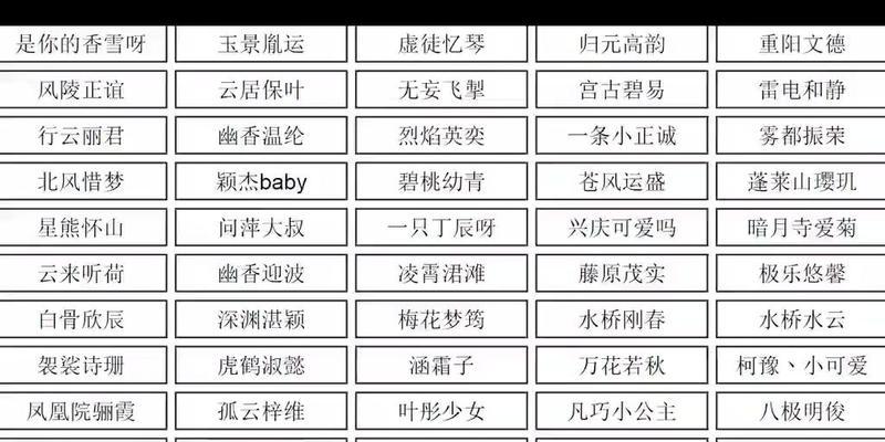 九天开头的游戏名字女：精选指南与创意灵感